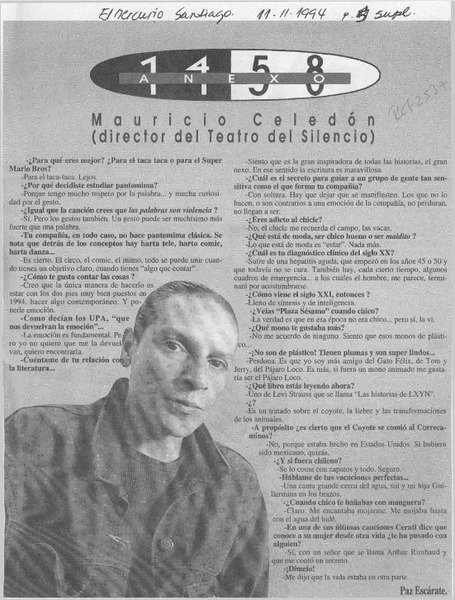 Mauricio Celedón  [artículo] Paz Escárate.