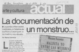 La documentación de un monstruo--