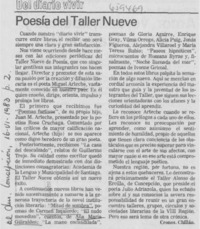 Poesía de Taller Nueve