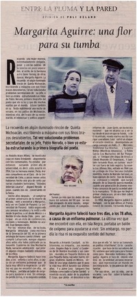 Margarita Aguirre, una flor para su tumba