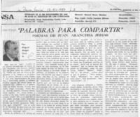 "Palabras para compartir"  [artículo] Miguel Angel Díaz A.