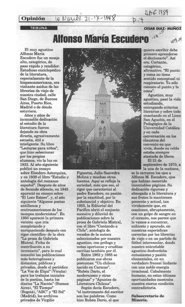 Alfonso María Escudero  [artículo] Cesar Díaz-Muñoz.