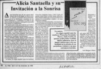 Alicia Santaella y su invitación a la sonrisa  [artículo] Luis Droguet Alfaro.