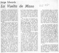 La vuelta de mano  [artículo] Jorge Edwards.