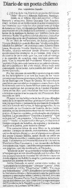 Diario de un poeta chileno