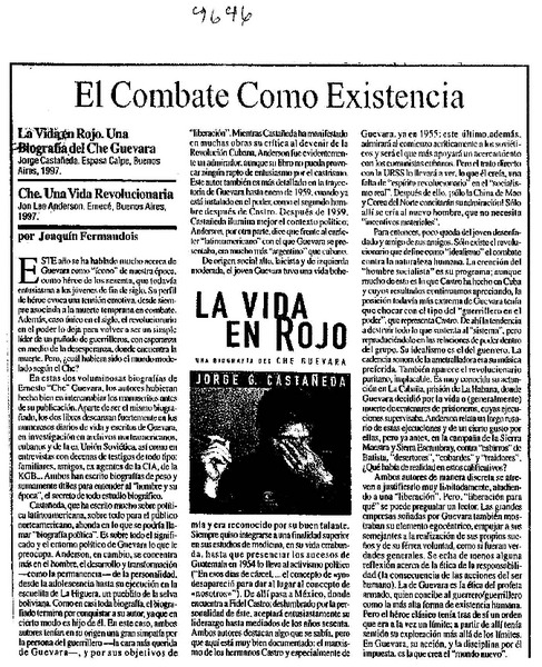 El combate como existencia  [artículo] Joaquín Fermandois.