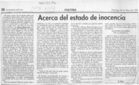 Acerca del estado de inocencia  [artículo] Filebo.