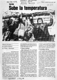 Sube la temperatura  [artículo] Ana María Foxley.