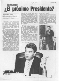 El próximo Presidente?  [artículo] G. B.