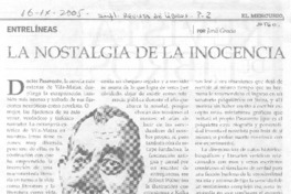 La nostalgia de la inocencia.