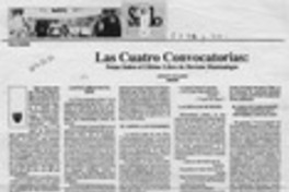 Las cuatro convocatorias  [artículo] Ernesto Guajardo.