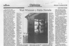 Walt Whitman y Pablo Neruda