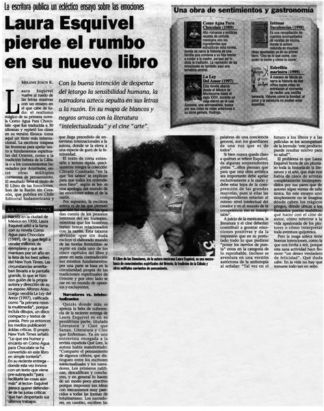 Laura Esquivel pierde el rumbo en su nuevo libro