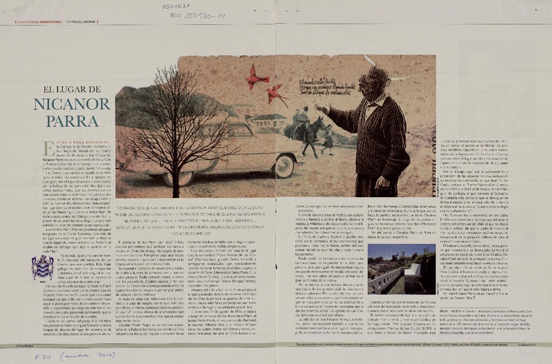 El lugar de Nicanor Parra  [artículo] Miguel Laborde.