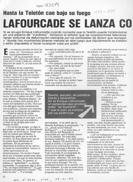 Lafourcade se lanza con todo  [artículo].