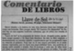 Llave de sol  [artículo] Carlos León Pezoa.