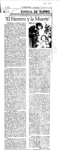 'El herrero y la muerte'  [artículo] Agustín Letelier.