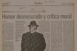 Humor desmesurado y crítica moral  [artículo] Agustín Letelier.