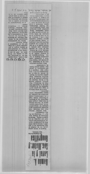 Ramón A. Laval y la Soc. Histor. y Geográfica