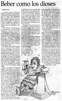 Beber como los dioses