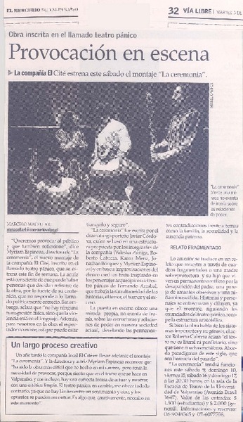 Provocaciòn en escena