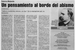 Un pensamiento al borde del abismo