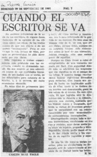 Cuando el escritor se va