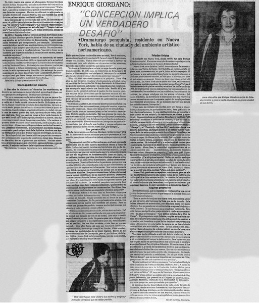 Concepción implica un verdadero desafío"