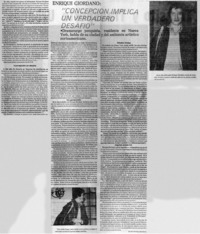 Concepción implica un verdadero desafío"