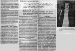 Concepción implica un verdadero desafío"