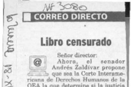 Libro censurado  [artículo] Francisco Martorell.