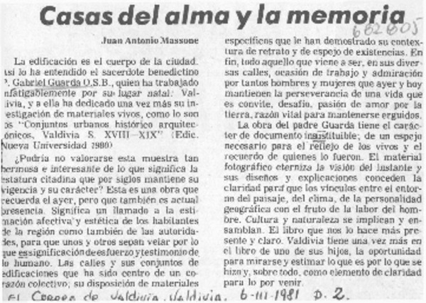 Casas del alma y la memoria