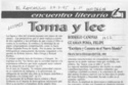 Toma y lee  [artículo] J. A. Massone.