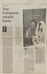 Nos habíamos amado tanto  [artículo] Tito Matamala.