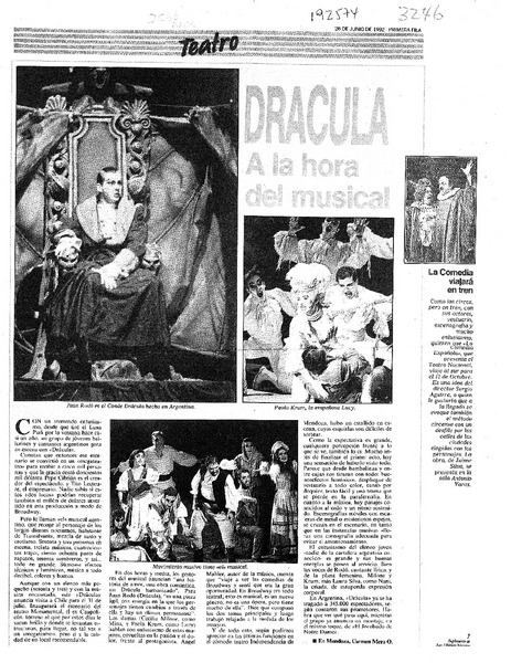 Drácula a la hora del musical  [artículo] Carmen Mera O.