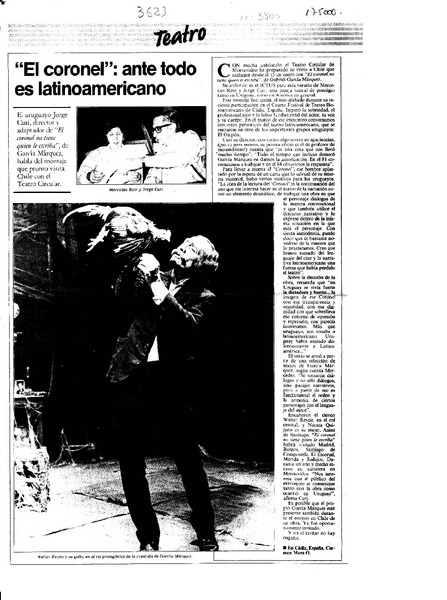 "El coronel", ante todo es latinoamericano  [artículo] Carmen Mera O.