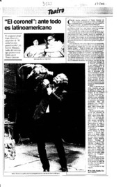 "El coronel", ante todo es latinoamericano  [artículo] Carmen Mera O.