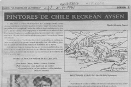 Pintores de Chile recrean Aysén  [artículo] Mario Miranda Soussi.