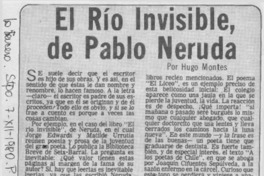 El río invisible, de Pablo de Neruda