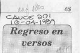 Regreso en versos