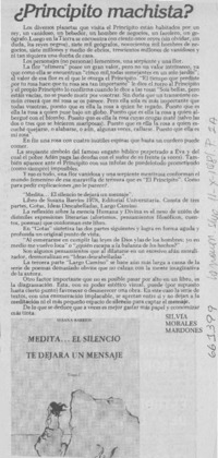 ¿Principito machista?