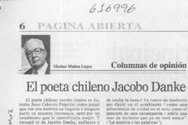 El poeta chileno Jacobo Danke  [artículo] Marino Muñoz Lagos