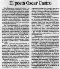 El poeta Oscar Castro