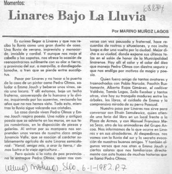 Linares bajo la lluvia