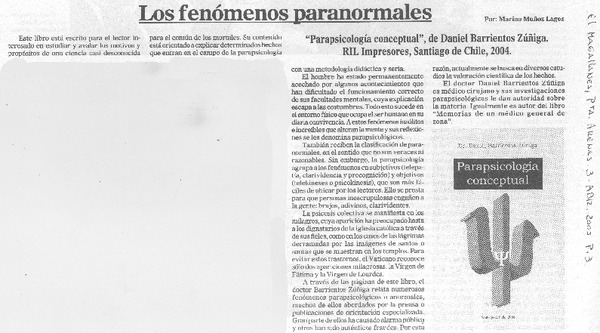 Los fenómemos paranormales