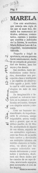 Marela  [artículo] Rebeca Navarro.