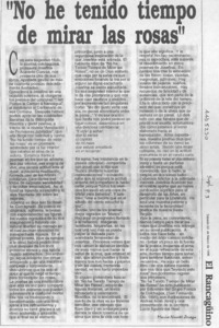 No he tenido tiempo de mirar las rosas  [artículo] Mario Noceti Zerega.