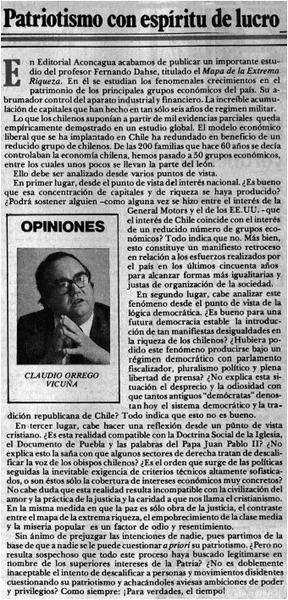 Patriotismo con espíritu de lucro