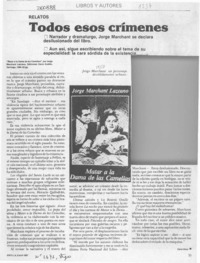Todos esos crímenes  [artículo] Darío Oses.