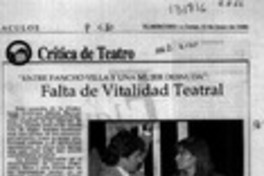 Falta de vitalidad teatral  [artículo] Carola Oyarzún L.